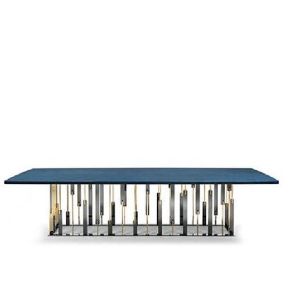 Elegant dining table with marble top