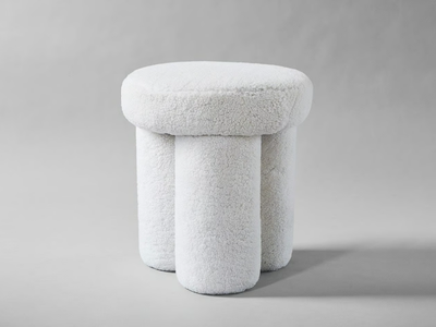 BIG FOOT - Low upholstered Sheepskin stool _ 101 copenhagen