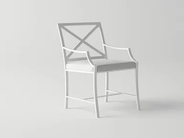 AGOSTO - Aluminium garden chair with armrests _ 10Deka
