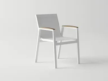 AMELIA - Aluminium garden chair with armrests _ 10Deka