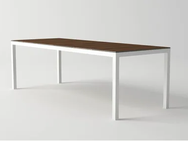 DAYTONA - Aluminium and wood garden table _ 10Deka