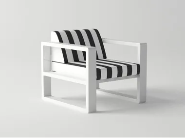 DELAZ - Aluminium garden armchair with armrests _ 10Deka