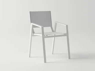 ORA - Aluminium garden chair with armrests _ 10Deka