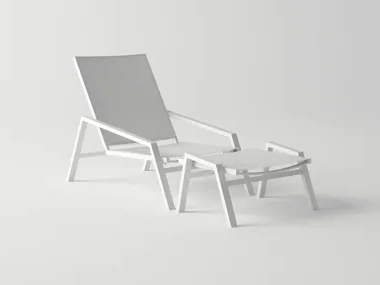 PULVIS - Aluminium deck chair with armrests _ 10Deka