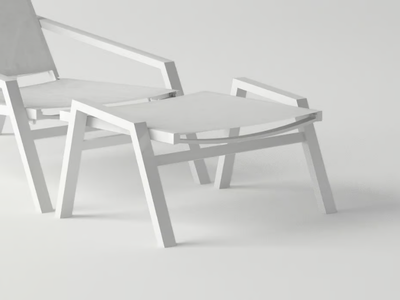 PULVIS - Aluminium garden pouf _ 10Deka
