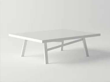 PULVIS - Low aluminium garden side table _ 10Deka