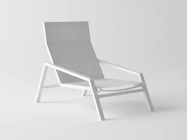 PULVIS ROYAL - Aluminium deck chair with armrests _ 10Deka
