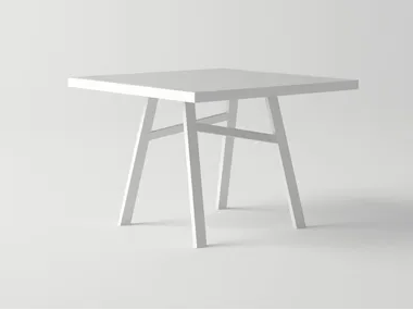 PULVIS - Square aluminium garden table _ 10Deka