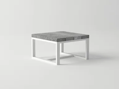 ULTRA - Aluminium and wood garden side table _ 10Deka