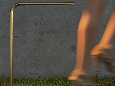 DEUS 600 - LED brass bollard light _ 247LAB