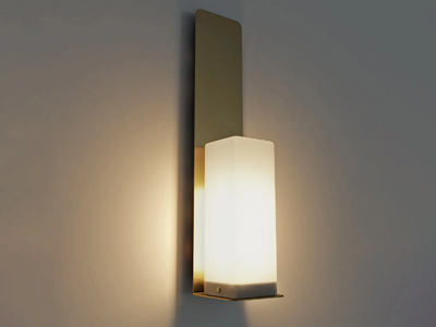 SQUARE CANDLE - LED brass wall lamp _ 247LAB