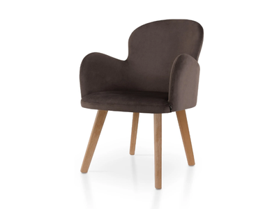HERA OAK - Fabric chair with armrests _ 5A Design