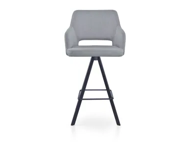 PARADISE BAR SPIDER - Trestle-based fabric stool with armrests _ 5A Design
