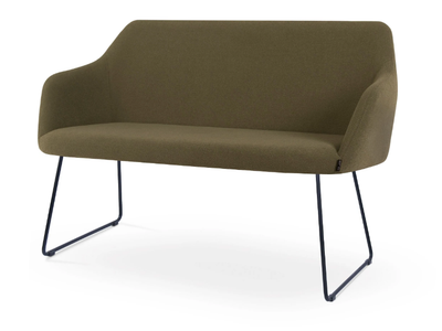 PREMIERE DOUBLE SLED - Fabric bench with back _ 5A Design