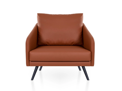 VERA LOUNGE - Upholstered leather armchair with armrests _ 5A Design
