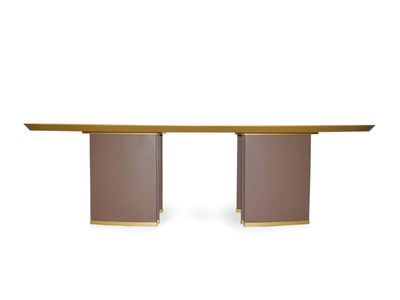 ALAN - Upholstered leather with MDF tabletop contract table _ Able