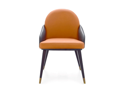 AURORA - Leather restaurant chair with armrests _ Able