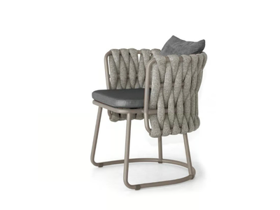 CHELSEA - Fabric garden chair with armrests _ Able