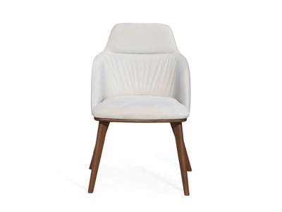 CHERIE - Leather restaurant chair with armrests _ Able