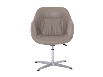 DONIELLE - Height-adjustable leather chair with 4-spoke base _ Able