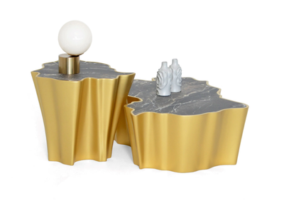 EDGY - Resin with Solid Surface top coffee table for living room _ Able