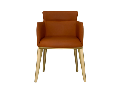 MAIORCA - Leather chair with armrests _ Able