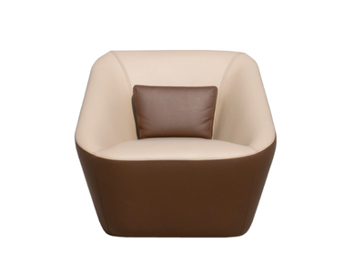 PRINCE SPENCER - Leather armchair with armrests _ Able