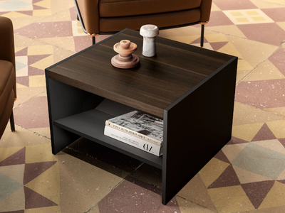 BOLD58 - Wooden coffee table with integrated magazine rack _ About Office