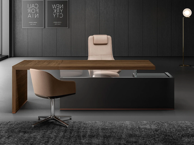 FUSION - Wooden executive desk with chest of drawers _ About Office