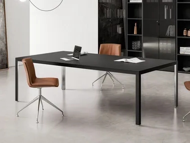 HYPE - Rectangular lacquered glass meeting table _ About Office