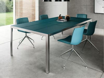 HYPE - Rectangular leather meeting table _ About Office