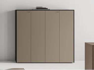 HYPE - Wooden office storage unit with hinged doors and lock _ About Office