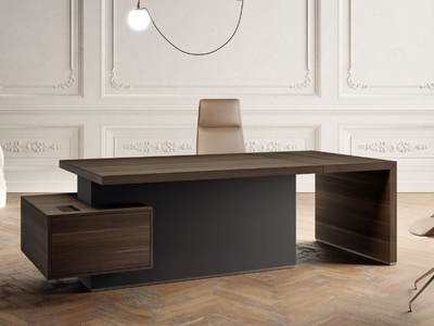 IMPERIAL - Wooden executive desk with chest of drawers _ About Office
