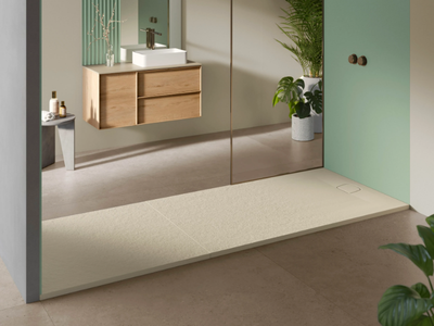 AREIA SLATE EVO - Flush fitting anti-slip Akron© shower tray _ Acquabella