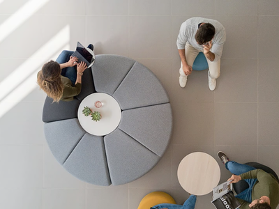 BEND - Round fabric bench _ ACTIU