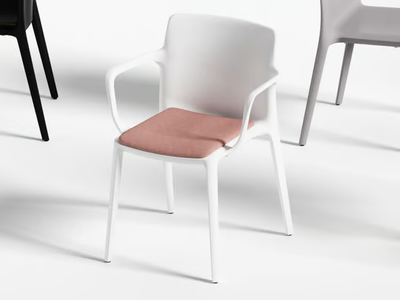 FLUIT - Stackable polypropylene garden chair with armrests _ ACTIU