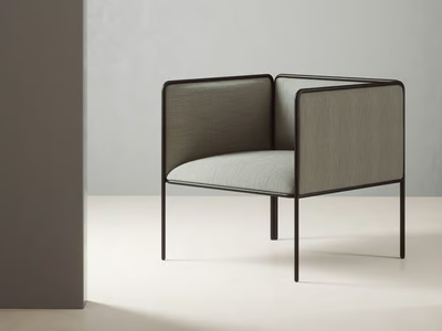 MEETIA - Fabric armchair with armrests _ ACTIU