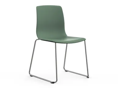 NOOM 50 - Stackable sled base upholstered chair _ ACTIU