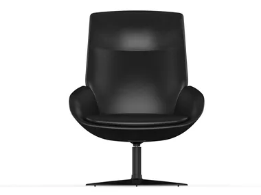 NOOM - Leather armchair with armrests _ ACTIU