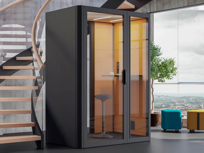 QYOS 150 - Acoustic office booth with built-in lights _ ACTIU