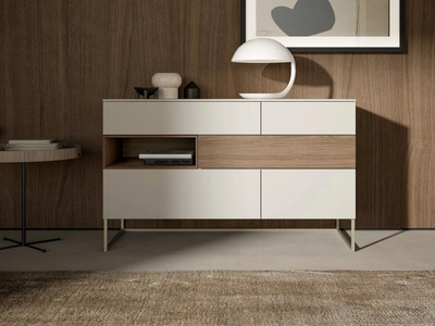 CODE - Melamine-faced chipboard chest of drawers _ Adok