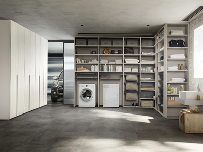 INTERMEZZO - Sectional wooden laundry room cabinet _ Adok