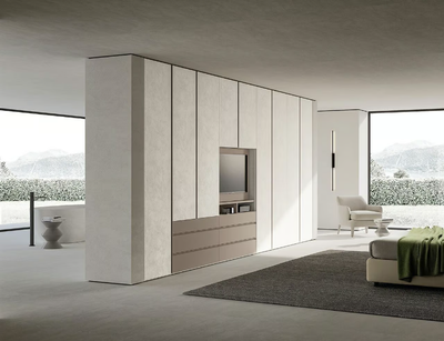 RETURN - Wooden wardrobe with built-in TV _ Adok