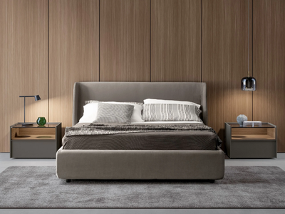 WAVE - Fabric double bed _ Adok