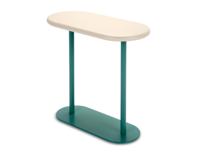 BISCUIT LARGE - Oval wooden high side table _ Adrenalina