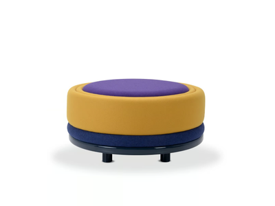 MERCURY - Upholstered round fabric pouf _ Adrenalina