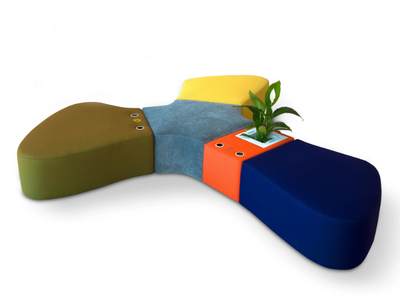 SIR-PENT - Modular fabric bench _ Adrenalina