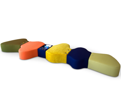 SIR-PENT - Modular fabric bench _ Adrenalina