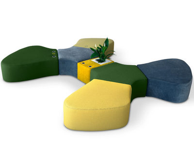 SIR-PENT - Modular fabric bench _ Adrenalina