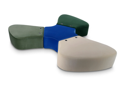SIR-PENT - Upholstered modular fabric bench _ Adrenalina